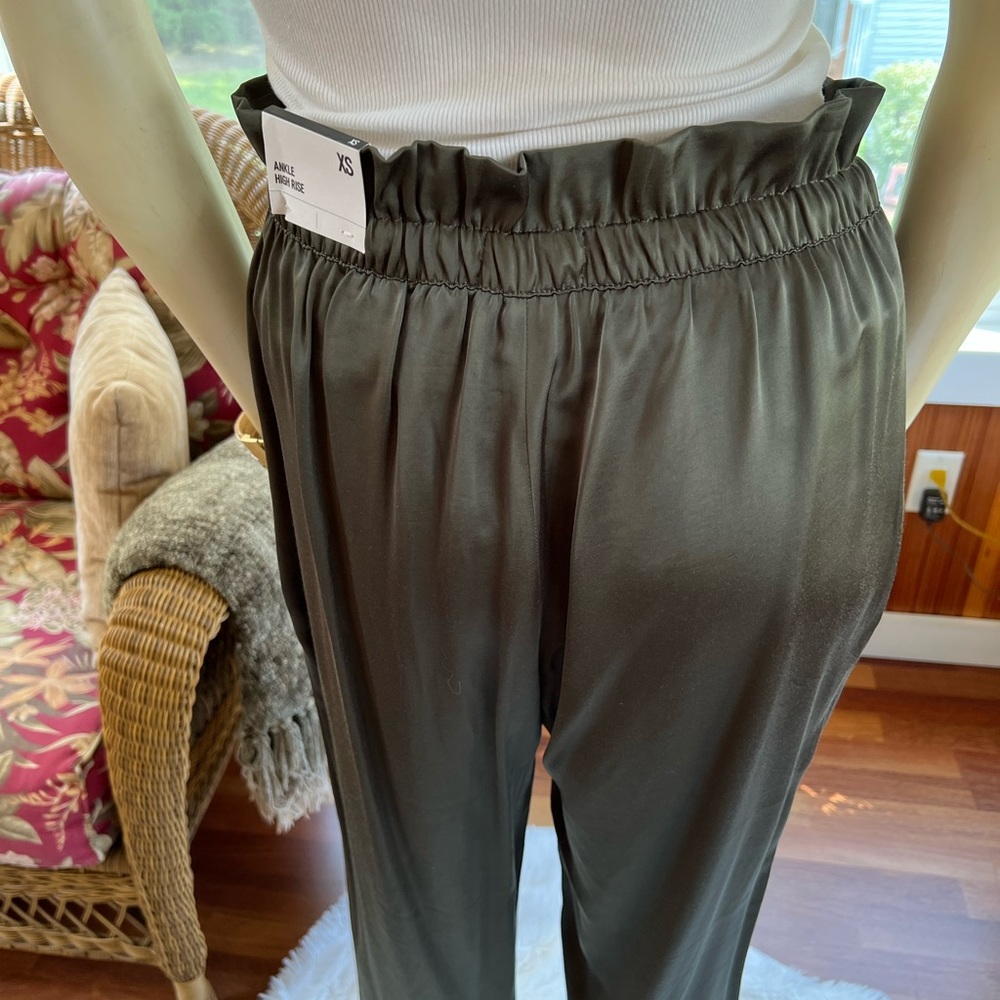 Express Ankle Satin Sheen High Rise Pants - Picture 7 of 10